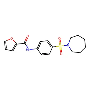 N-[4-(1-azepanylsulfonyl)phenyl]-2-furamide structure