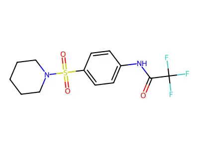 2,2,2-trifluoro-N-[4-(1-piperidinylsulfonyl)phenyl]acetamide structure