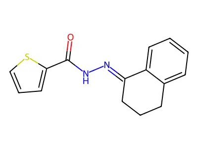 N'-(3,4-dihydro-1(2H)-naphthalenylidene)-2-thiophenecarbohydrazide structure