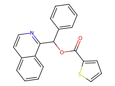Isoquinolin-1-yl(phenyl)methyl thiophene-2-carboxylate structure