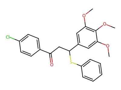 1-(4-Chlorophenyl)-3-(phenylsulfanyl)-3-(3,4,5-trimethoxyphenyl)propan-1-one structure