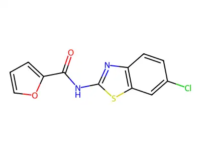 N-(6-chloro-1,3-benzothiazol-2-yl)furan-2-carboxamide structure