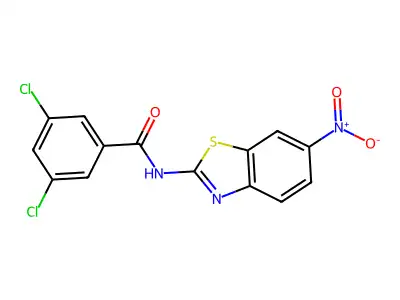 3,5-dichloro-N-(6-nitro-1,3-benzothiazol-2-yl)benzamide structure
