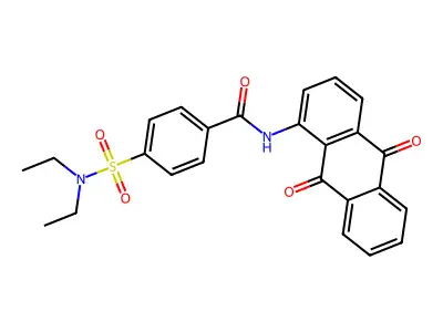 4-(N,N-diethylsulfamoyl)-N-(9,10-dioxo-9,10-dihydroanthracen-1-yl)benzamide structure