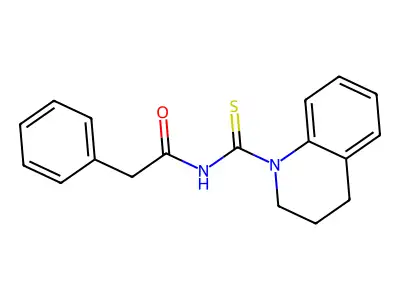 N-(3,4-dihydro-2H-quinoline-1-carbothioyl)-2-phenylacetamide structure
