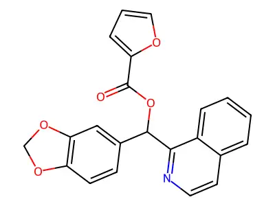 1,3-Benzodioxol-5-yl(isoquinolin-1-yl)methyl 2-furoate structure