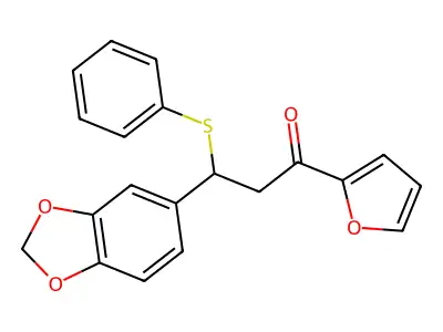 3-(1,3-Benzodioxol-5-yl)-1-(furan-2-yl)-3-(phenylsulfanyl)propan-1-one structure