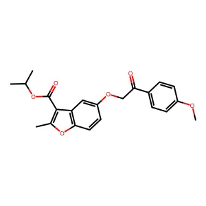 propan-2-yl 5-[2-(4-methoxyphenyl)-2-oxoethoxy]-2-methyl-1-benzofuran-3-carboxylate structure