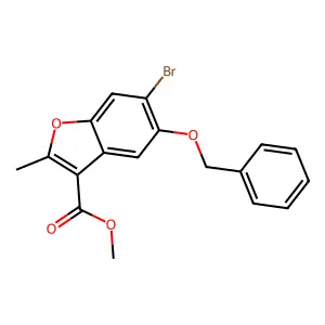 Methyl 5-(benzyloxy)-6-bromo-2-methyl-1-benzofuran-3-carboxylate structure