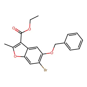 Ethyl 5-(benzyloxy)-6-bromo-2-methyl-1-benzofuran-3-carboxylate structure