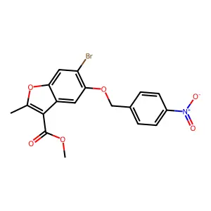 Methyl 6-bromo-2-methyl-5-[(4-nitrophenyl)methoxy]-1-benzofuran-3-carboxylate structure