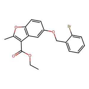 Ethyl 5-[(2-bromophenyl)methoxy]-2-methyl-1-benzofuran-3-carboxylate structure