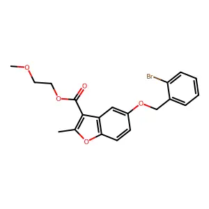 2-Methoxyethyl 5-[(2-bromophenyl)methoxy]-2-methyl-1-benzofuran-3-carboxylate structure