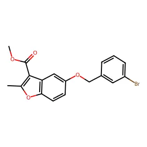 Methyl 5-[(3-bromophenyl)methoxy]-2-methyl-1-benzofuran-3-carboxylate structure