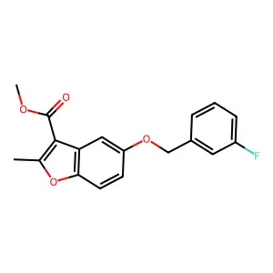 Methyl 5-[(3-fluorophenyl)methoxy]-2-methyl-1-benzofuran-3-carboxylate structure