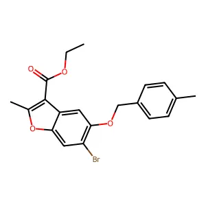 Ethyl 6-bromo-2-methyl-5-[(4-methylphenyl)methoxy]-1-benzofuran-3-carboxylate structure
