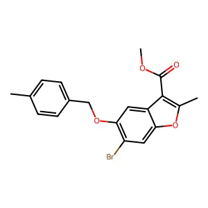 Methyl 6-bromo-2-methyl-5-[(4-methylphenyl)methoxy]-1-benzofuran-3-carboxylate structure