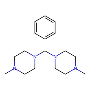 4-Methyl-1-[(4-methylpiperazinyl)phenylmethyl]piperazine structure