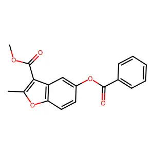 Methyl 5-(benzoyloxy)-2-methyl-1-benzofuran-3-carboxylate structure