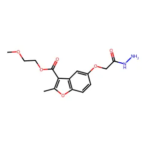 2-Methoxyethyl 5-(2-hydrazinyl-2-oxoethoxy)-2-methylbenzofuran-3-carboxylate structure