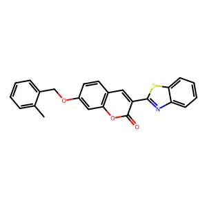 3-(1,3-benzothiazol-2-yl)-7-[(2-methylbenzyl)oxy]-2H-chromen-2-one structure