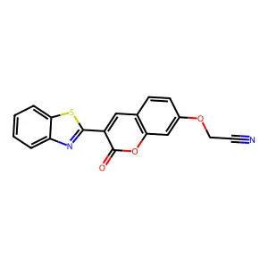 {[3-(1,3-benzothiazol-2-yl)-2-oxo-2H-chromen-7-yl]oxy}acetonitrile structure