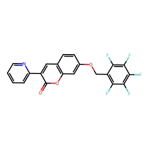 7-[(2,3,4,5,6-Pentafluorophenyl)methoxy]-3-pyridin-2-ylchromen-2-one structure