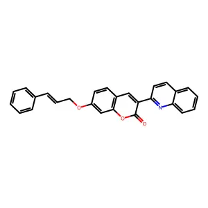 7-{[(2E)-3-phenylprop-2-en-1-yl]oxy}-3-(quinolin-2-yl)-2H-chromen-2-one structure