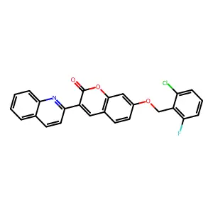 7-[(2-Chloro-6-fluorophenyl)methoxy]-3-quinolin-2-ylchromen-2-one structure