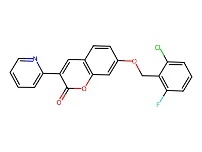 7-[(2-Chloro-6-fluorophenyl)methoxy]-3-pyridin-2-ylchromen-2-one structure