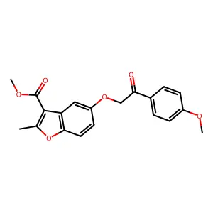 Methyl 5-[2-(4-methoxyphenyl)-2-oxoethoxy]-2-methyl-1-benzofuran-3-carboxylate structure