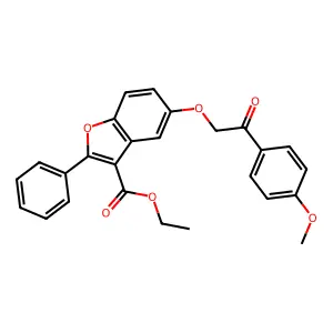 Ethyl 5-[2-(4-methoxyphenyl)-2-oxoethoxy]-2-phenyl-1-benzofuran-3-carboxylate structure