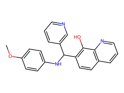 7-{[(4-Methoxyphenyl)amino](pyridin-3-yl)methyl}quinolin-8-ol structure