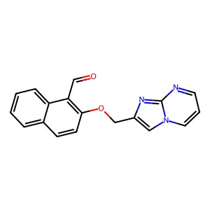 2-(Imidazo[1,2-a]pyrimidin-2-ylmethoxy)-1-naphthaldehyde structure