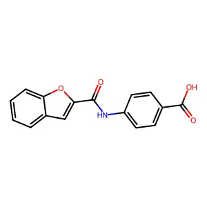 4-(Benzofuran-2-carboxamido)benzoic acid structure