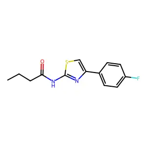 N-[4-(4-fluorophenyl)-1,3-thiazol-2-yl]butanamide structure