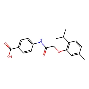 4-(2-(2-Isopropyl-5-methylphenoxy)acetamido)benzoic acid structure