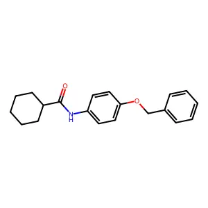 N-[4-(benzyloxy)phenyl]cyclohexanecarboxamide structure
