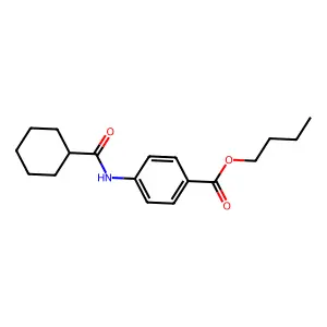 Butyl 4-(cyclohexanecarbonylamino)benzoate structure