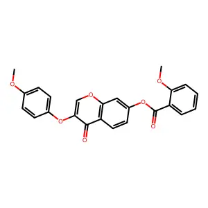 3-(4-methoxyphenoxy)-4-oxo-4H-chromen-7-yl 2-methoxybenzoate structure
