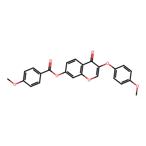 3-(4-methoxyphenoxy)-4-oxo-4H-chromen-7-yl 4-methoxybenzoate structure