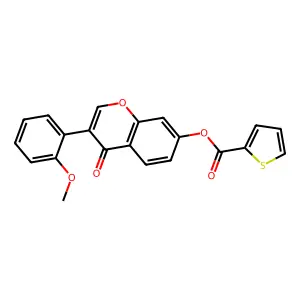 3-(2-methoxyphenyl)-4-oxo-4H-chromen-7-yl thiophene-2-carboxylate structure