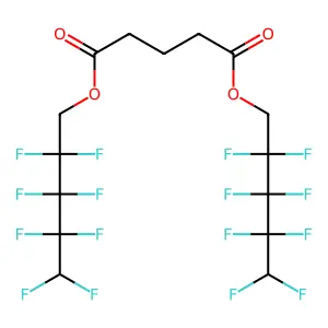 Bis(2,2,3,3,4,4,5,5-octafluoropentyl) pentanedioate structure