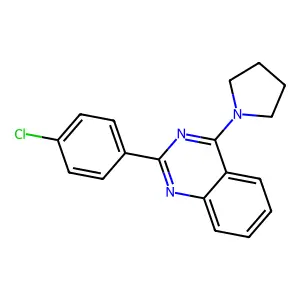 2-(4-Chlorophenyl)-4-(pyrrolidin-1-yl)quinazoline structure