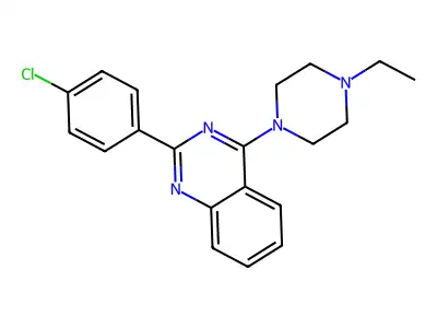 2-(4-Chlorophenyl)-4-(4-ethylpiperazin-1-yl)quinazoline structure