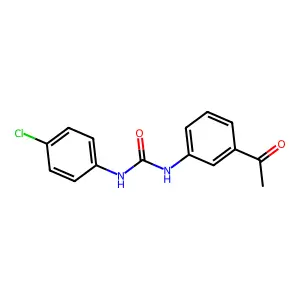 N-(3-acetylphenyl)-N'-(4-chlorophenyl)urea structure