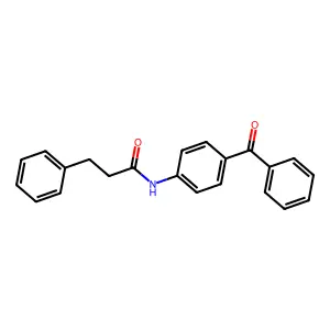 N-(4-benzoylphenyl)-3-phenylpropanamide structure