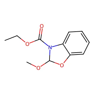 Ethyl 2-methoxy-1,3-benzoxazole-3(2H)-carboxylate structure