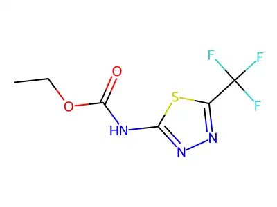 Ethyl (5-(trifluoromethyl)-1,3,4-thiadiazol-2-yl)carbamate structure