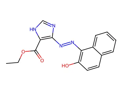ethyl 5-[(2-hydroxy-1-naphthyl)diazenyl]-1H-imidazole-4-carboxylate structure